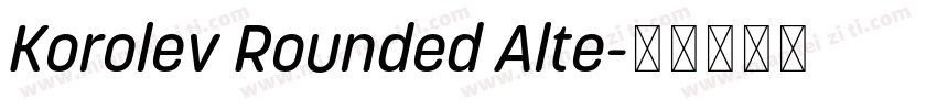 Korolev Rounded Alte字体转换